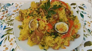 Arroz a la Jardinera con Mariscos (Receta perfecta)