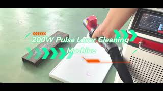 Laser Cleaning Paint with 200w Pulsed Laser Cleaner #pulselasercleaningmachine #cleaningmachine