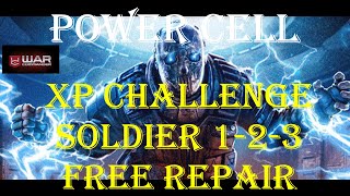 War Commander- POWER CELL / XP CHALLENGE SOLDIER 1-2-3 / FREE REPAIR