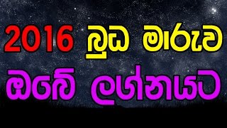 Budha Maruwa 2016 Wasara | Obe Lagnayata | Sinhala Horoscope