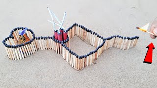 Matchstick Chain Domino Vs Diwali Crackers Amazing Experiment 😱 सोचा नहीं था ऐसा होगा ?