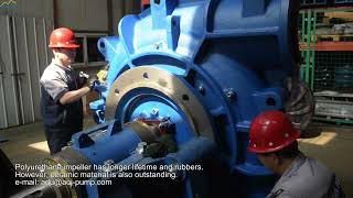 China mining processing slurry pump with metal rubber polyurethane impellers optional