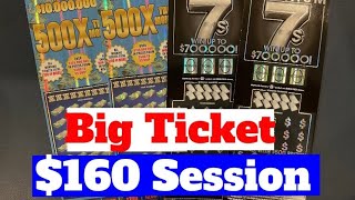 🔥 BIG Ticket 🔥 $160 scratch tickets with Titanium 7s & 500X the Money