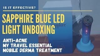 Anti-Acne Sapphire Blue LED Light by Zero Gravity Unboxing & Review | Travel Essential for Skincare