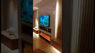 Modern Media Wall Design | Perfect Living Area #trending #decoration #shorts #viral