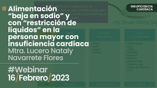 Webinar “Alimentación baja en sodio y con restricción de líquidos en la persona mayor con insufi..."