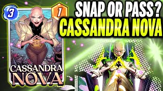 CASSANDRA NOVA 👩🏻‍🦲☢️ Details & Mechanics! | Snap or Pass | Marvel Snap