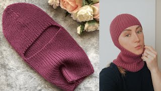 В ЭТОМ СЕЗОНЕ БУДЕТ В МОДЕ ОНА - БАЛАКЛАВА! ПОДРОБНЫЙ МАСТЕР-КЛАСС! KNITTED HAT