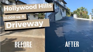 DIY Driveway Stain With Mind Blowing Before & After! | How to upgrade your concrete