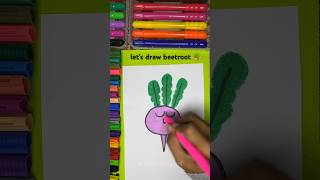 How to draw beetroot - Cara menggambar buah bit - easy drawing for kids