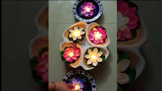 LED Floating Diyas//LED Smokeless candles// Happy Diwali// Diya Rangoli/Smokeless Candles// Shorts