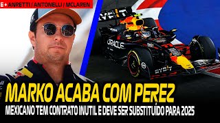 PEREZ TEM CONTRATO 'INÚTIL' E DEVE SER SUBSTITUÍDO / MCLAREN / ANDRETTI / ANTONELLI