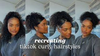 curly hairstyles - tiktok / pinterest inspired