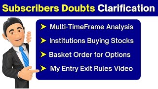 Doubts Clearance Tamil | Basket Order for Options | FII DII Buying Stocks