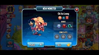 Hatching mythic “Chi Ao Loong” egg and levelling up to 100 in monster legends