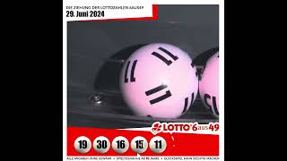 LOTTO 6aus49-Gewinnzahlen von Samstag, 29.06.2024