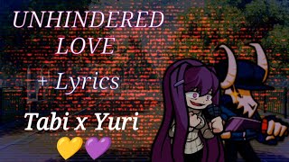 FNF love story mashup: 💜Yuri💜 vs 💛Tabi💛 "Unhindered Love" (Markov x Last Chance) + Lyrics