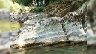 Белые скалы.Природный каньон.Изумительной красоты вода.Mountain river