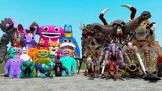 NEW GARTEN OF BANBAN 7 CHARACTERS VS ZOOCHOSIS FAMILY (Garry's Mod)