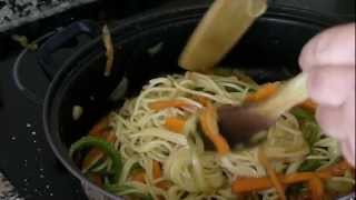 Cocina fácil - Espagueti con verdura - Spaghetti with vegetables