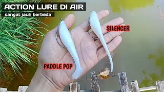 Review Action "Paddle Pop" & "Silencer" • Soft Lure • Umpan Casting Gabus Toman.