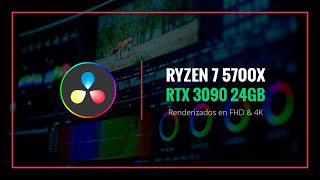 Render DaVinci Resolve FHD & 4K - Ryzen 7 5700X, RTX 3090 24GB