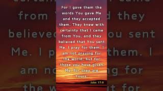 One Minute with God – Daily Bible Reading – Verse of the Day – John 17:9