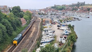 Class 31 blasts away from Whitby with iconic Abbey in background 👏 🙌