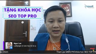 Tặng khóa học "SEO TOP PRO" 3 buổi tối ngày 9,10,11/11/2020