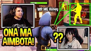 ZONY OGLĄDA JAK PANI MIODEK *GRA NA AIMBOCIE* W FORTNITE! & ( SHOTY FORTNITE )