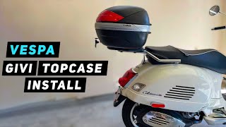 GIVI Monolock Top Case Install - Vespa GTS 250 / 300 | Mitch's Scooter Stuff