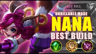 NANA UNKILLIBLE!! Nana best build 2022 - Nana top globle build - nana mlbb