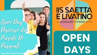 Open Day Accoglienza alle famiglie - Discorso del Preside