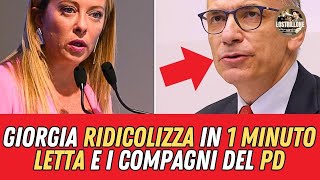 Giorgia Meloni ridicolizza Letta in un minuto, la sua risposta è eccezzionale