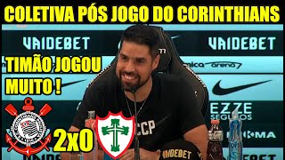 COLETIVA TECNICO DO CORINTHIANS APÓS VITORIA EM CIMA DA PORTUGUESA ! CORINTHIANS 2X0 PORTUGUESA