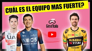 ✅ Confirmadas nóminas de INEOS, Jumbo visma y UAE para el giro de Italia 2022.