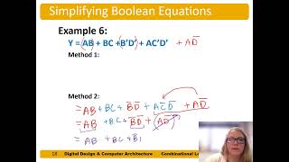 DDCA Ch2: Simplifying Boolean Equations - Examples