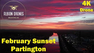 Gone Forever, a February Sunset, Partington, 1st February 2024 - DJI MINI3 Pro 4K 30fps