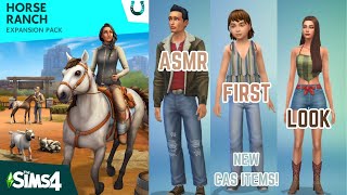 ASMR First Look At Sims 4 Horse Ranch CAS Items [Close up whispers]