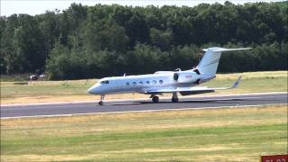 Gulfstream 4 landing at Maastricht Aachen Airport