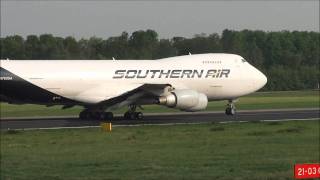 Southern Air B747-200 departure from Maastricht-Aachen Airport