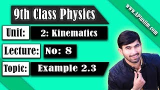 9th Physics Chapter 2 Lec_8 Example 2.3