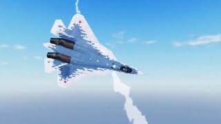 Top Gun Maverick SU-57 Cobra Manuever in Aircraft Carrier (Roblox)