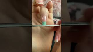 Green French | Gel Nail Stickers #nailart #nailtutorial #asmr #oddlysatisfying