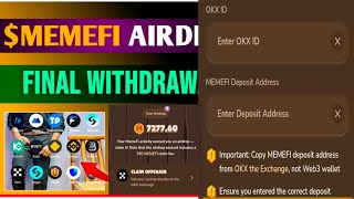 Memefi Final Withrawal Okx | memefi final withdrawal exchange