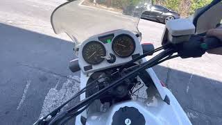 1994 BMW R100 GS Paris Dakar, cold start w/ choke, & no choke, idling