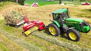 Baling Hay On A Small Family Farm l 2nd Crop Alfalfa Hay l Part Two (2024 Hay Season)