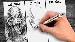 DRAWING VENOMPOOL in 20 MINUTES, 2 MINUTES & 20 SECONDS!