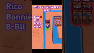 Who can Outrun Ticks head? Brawl Stars #brawlstars #gaming #games #supercell #minecraft