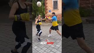 Footboxing is becoming a thing #boxing #boxeo #boxinggirl #football #soccer #funny #viral #shorts